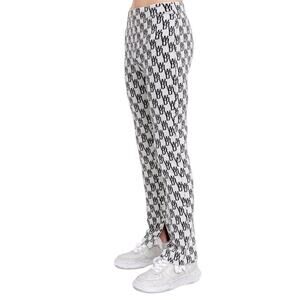 WE11DONE Monogram Knit Pants Wool Cashmere Blend Button Hem Size M